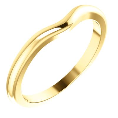 Ladies 14K White Matching Band