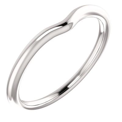 Ladies 14K White Matching Band 