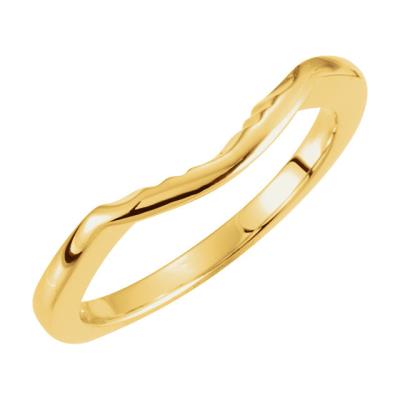 14K Yellow Gold Matching Band for 6.5 mm Round Ring 