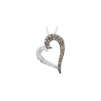14K White 1/4 CTW Diamond Heart 18" Necklace