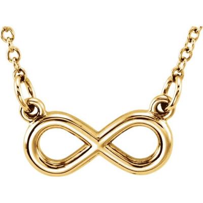 14K Yellow Gold Tiny Posh® Infinity-Inspired 16-18" Necklace 