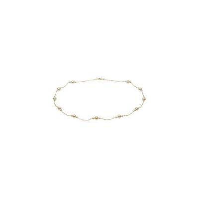 14K Yellow Gold Freshwater Cultured Pearl 17" Necklace