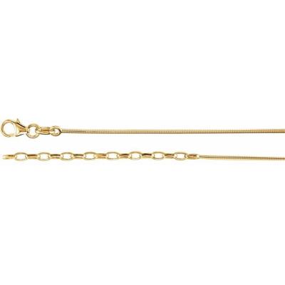 Sterling Silver 1.1 mm Round Omega 16 1/2-18 1/2" Chain   