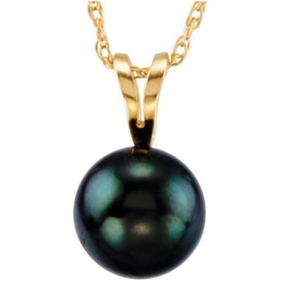 14K Yellow Akoya Cultured Pearl 18" Necklace  