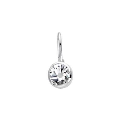 Sterling Silver April Birthstone 12.5x5.75 mm Hook Charm/Pendant