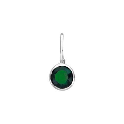 Sterling Silver May Birthstone 11.5x4.5 mm Hook Charm/Pendant
