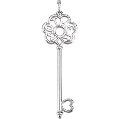 Sterling Silver 47.5x14.5 mm Mother's Key® Pendant
