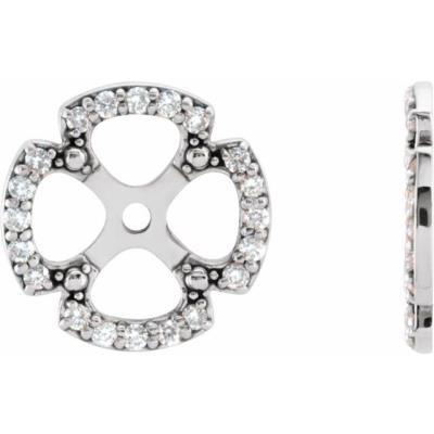 Ladies 14K White 1/5 CTW Diamond Earring Jackets