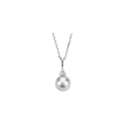14K White Freshwater Cultured Pearl & .06 CTW Diamond 18" Necklace  