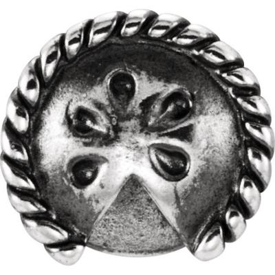 Ladies Sterling Silver 11x10 mm Pie Slider Bead