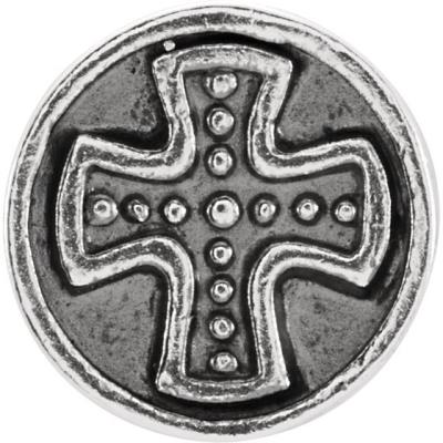 Ladies Sterling Silver 10.5x7.5 mm Cross Cylinder Bead