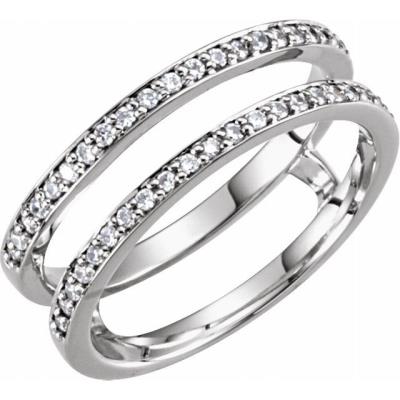 Ladies 14K White 1/5 CTW Diamond Ring Guard