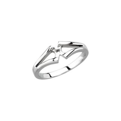 Ladies 14K White Split Shank for Peg Head