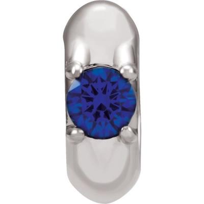 14K White September Birth of a Child™ Miniature Birthstone Ring Pendant