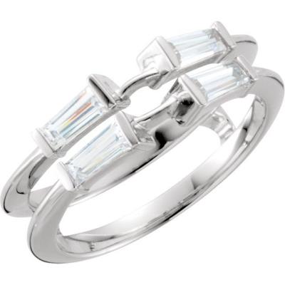 Ladies 14K White 1/2 CTW Diamond Ring Guard