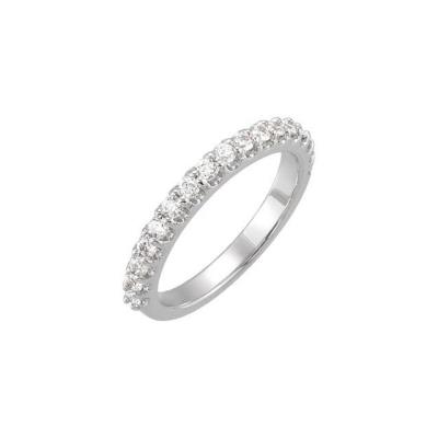 14K White 1/2 CTW Diamond Band