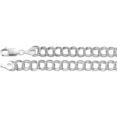 Ladies Sterling Silver Charm 7" Bracelet 