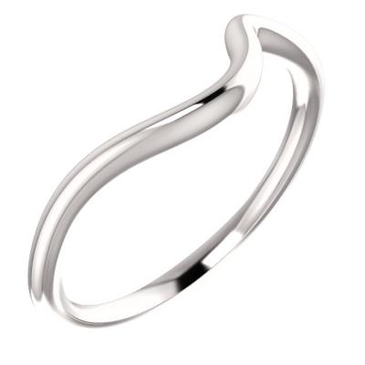Ladies 14K White Band for 5.8 mm Round Ring