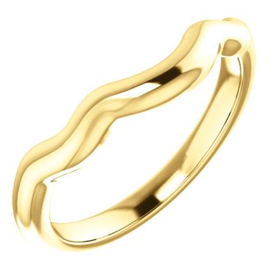 10K Yellow Gold Band for 7 mm Round Ring