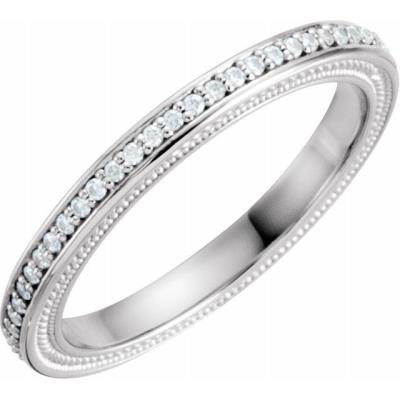 Platinum 1/4 CTW Sculptural Eternity Band Size 7