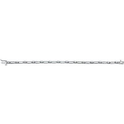 14K White 3/4 CTW Diamond Line 7" Bracelet