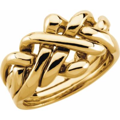 Ladies 14K Yellow Gold 12.5 mm Puzzel Ring