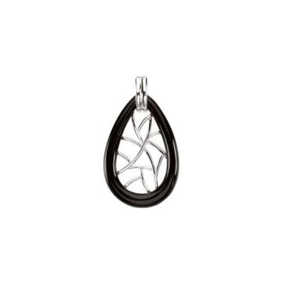 Sterling Silver Freeform Onyx Pendant