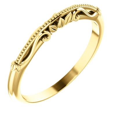 Ladies 14K Yellow Gold Sculptural-Inspired Band 