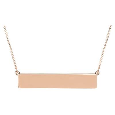 14K Rose Bar 19.5" Necklace