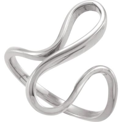 Ladies 14K White Freeform Ring