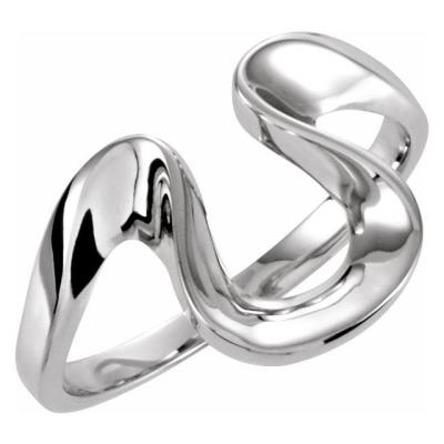 Ladies 14K White Freeform Remount Ring
