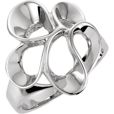 Ladies 14K White Freeform Ring 