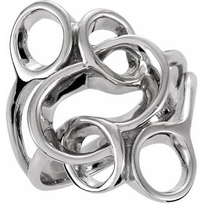 Ladies 14K White Freeform Ring