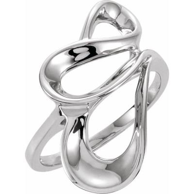 Ladies 14K White Freeform Ring