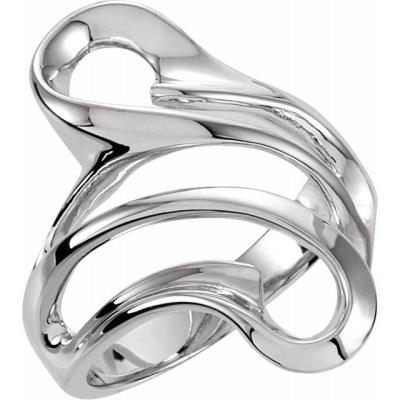 Ladies 14K White Freeform Ring