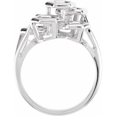 Ladies 14K White Freeform Ring
