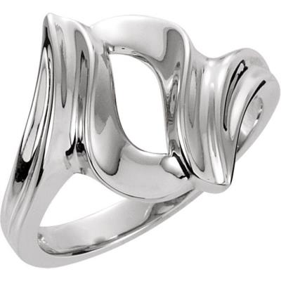 Ladies 14K White Freeform Remount Ring