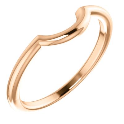 Ladies 14K White Matching Band for 5.8 mm Engagement Ring