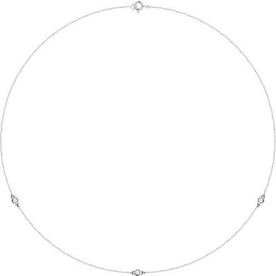 Ladies 14K White 1/5 CTW Diamond 3-Station 18" Necklace