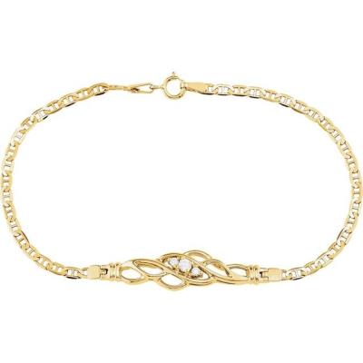 14K Yellow 1/8 CTW Diamond 7 1/2" Bracelet