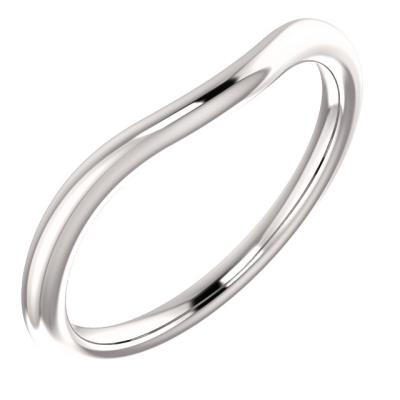Ladies 14K White Matching Band