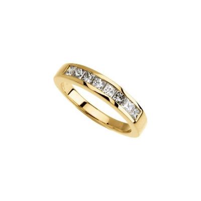 14K Yellow Gold 3/4 CTW Diamond Band