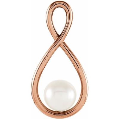 14K Rose Freshwater Cultured Pearl Pendant