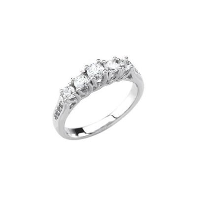 14K White 3/4 CTW Diamond Anniversary Band