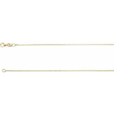 18K Yellow Gold Vermeil Diamond Cut Box 18" Chain
