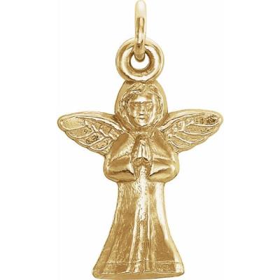 14K Yellow 14x10 mm Praying Angel Pendant 