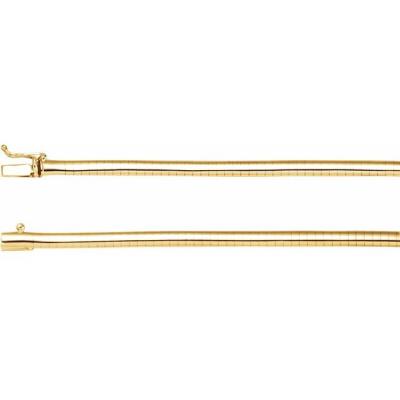 14K Yellow Gold 4 mm Omega 16" Chain