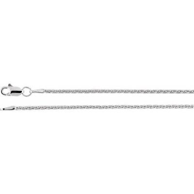 Ladies 14K White 1.5 mm Wheat 7" Chain