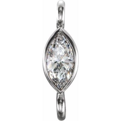 Ladies 14K White .05 CTW Diamond Micro Bezel Link  