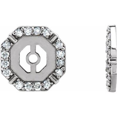 Ladies 14K White 1/6 CTW Diamond Earring Jackets